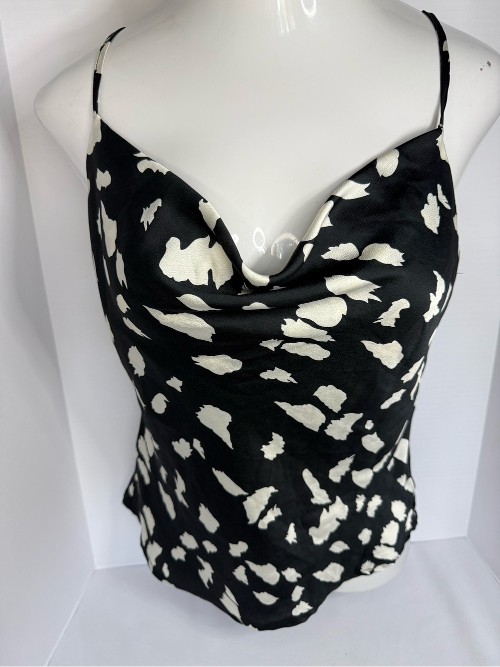 Papermoon Black and White Cowl Neck Camisole